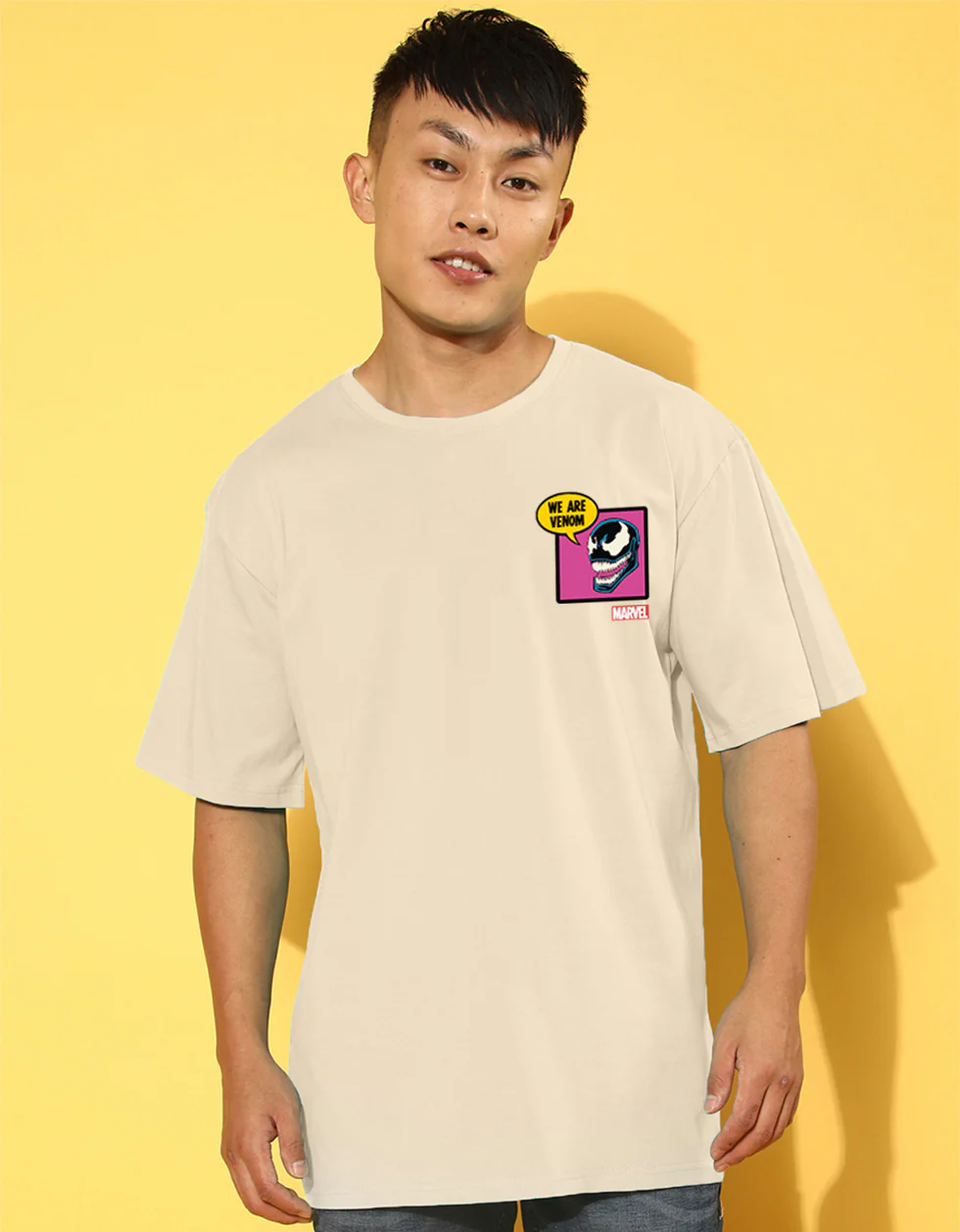We Are Venom Marvel Swanwhite Oversized Graphic Printed T-shirt - Image 6