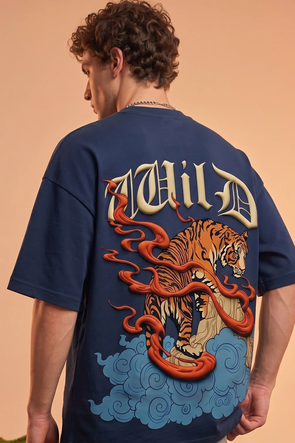 Wild Blue 3D Puff Print Exclusive T-shirt Supreme Edition - Image 2