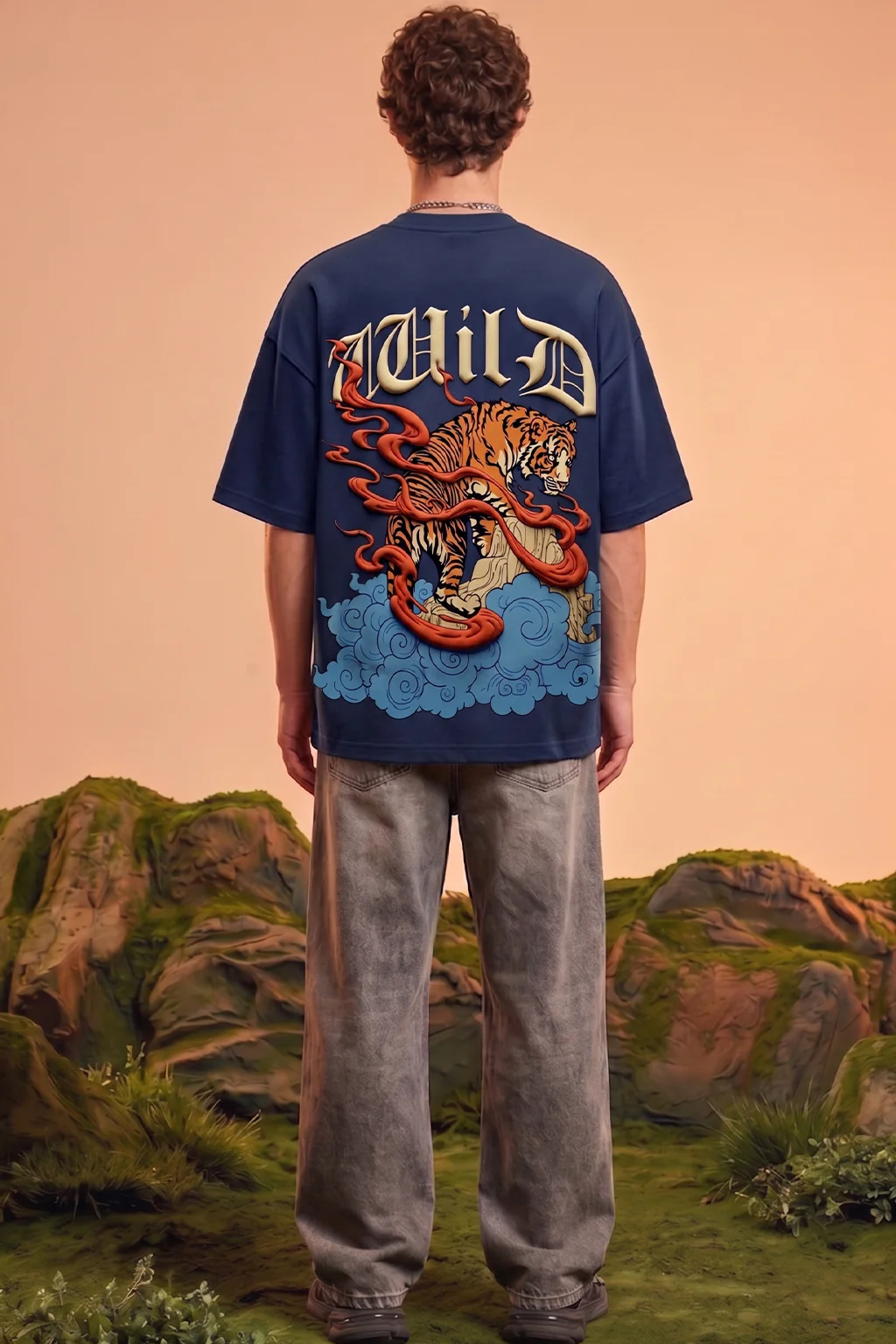 Wild Blue 3D Puff Print Exclusive T-shirt Supreme Edition - Image 5