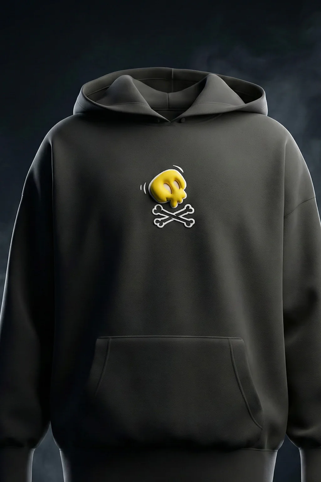 Wild Thing Grey Oversized Puff Printed Exclusive Hoodie - Image 2