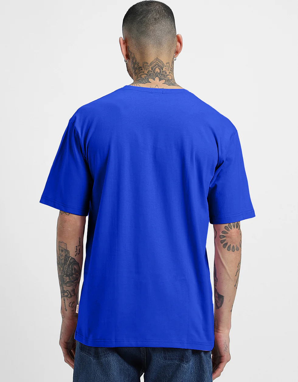 XOXO Printed Blue Men's Front Typographic Printed T-shirt - Image 5