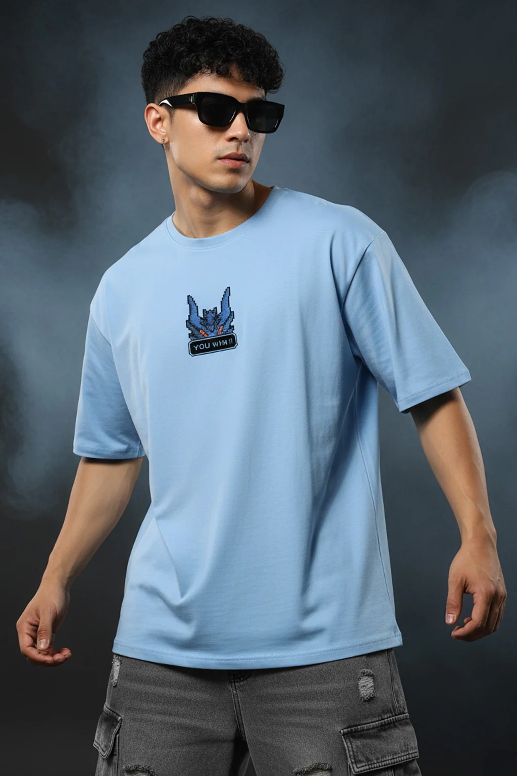 YOU WIN Dutch Canal Oversized Back Graphic Printed T-shirt - Image 2